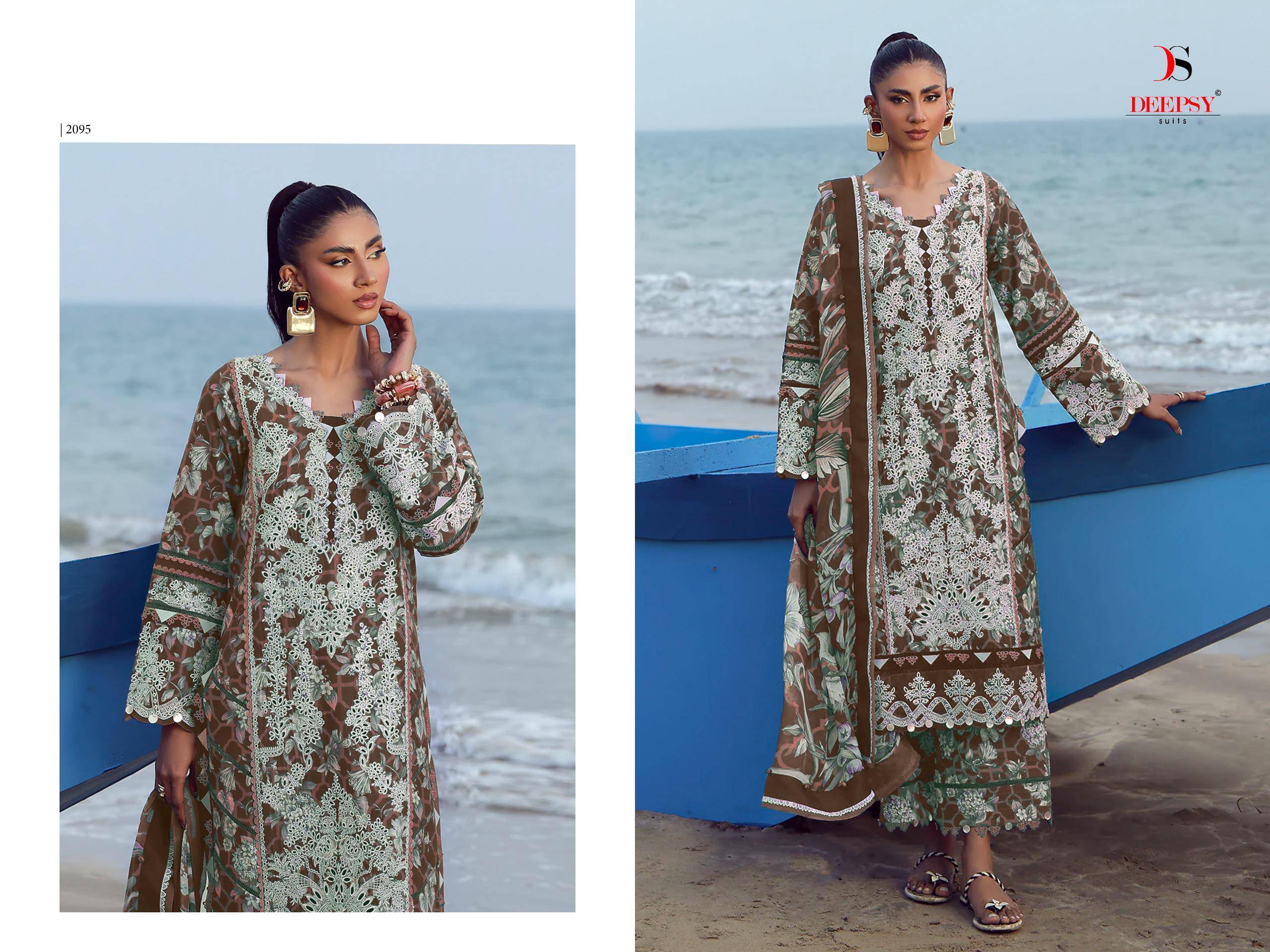 Jade Flora Premium-2 by DEEPSY SUITS 2091 to 2098 series Indian Pakistani ethnic wear Pure cotton At Wholesale Price